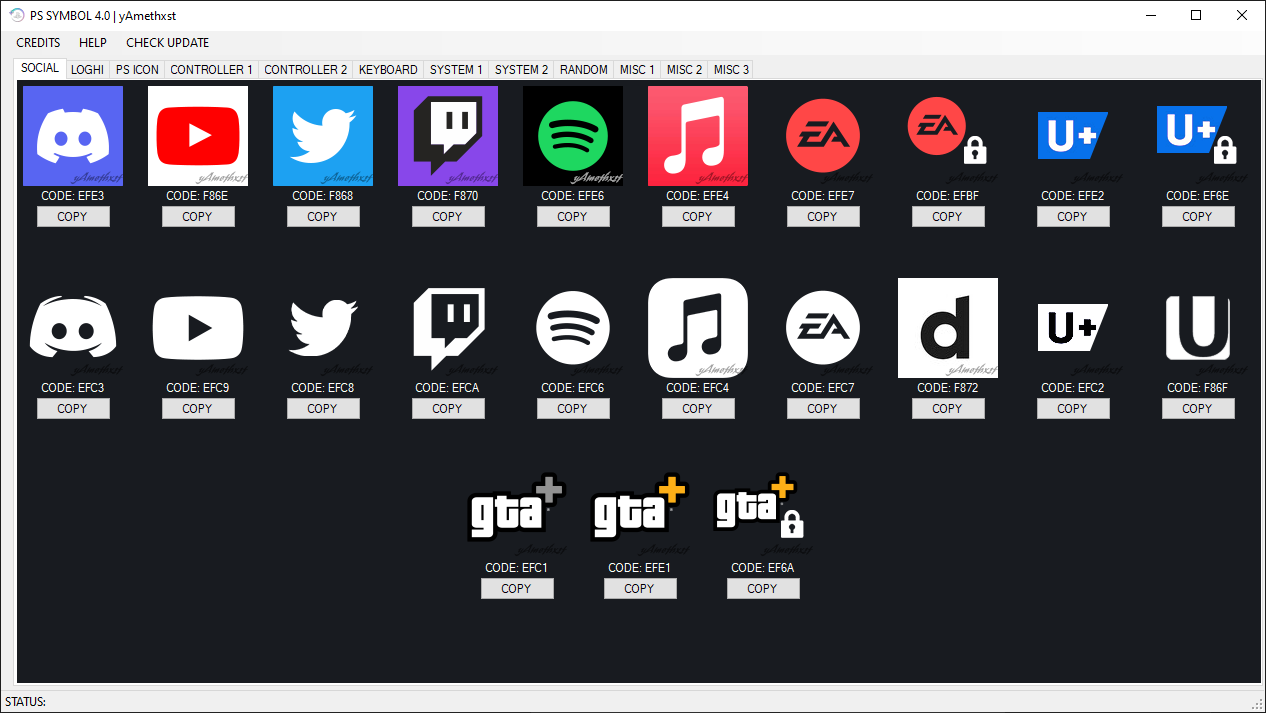 Anteprima PS Symbol Tool